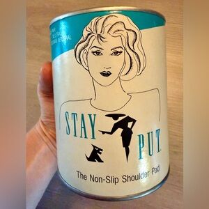 NIB 1980s Stay Put Non Slip Shoulder Pads Can Dolman 1” Neutral-2 Pair Retro